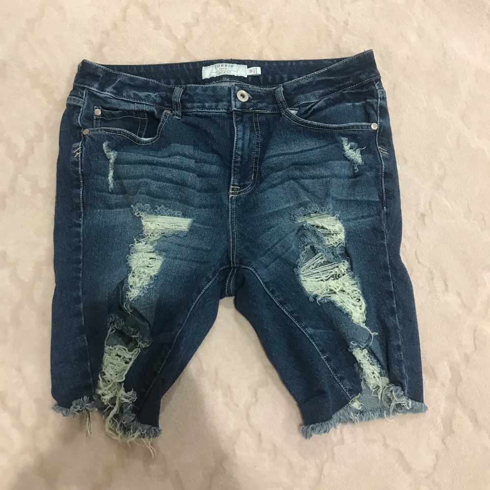 Torrid Bermuda Jean Shorts
